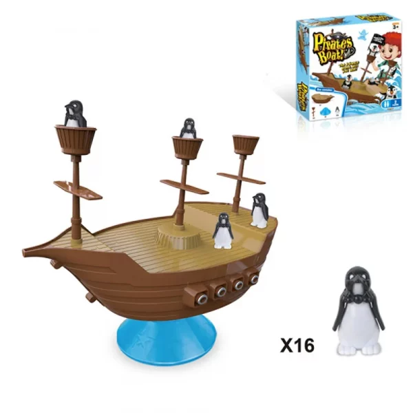 Детска игра кораб с пингвини - Код W4150